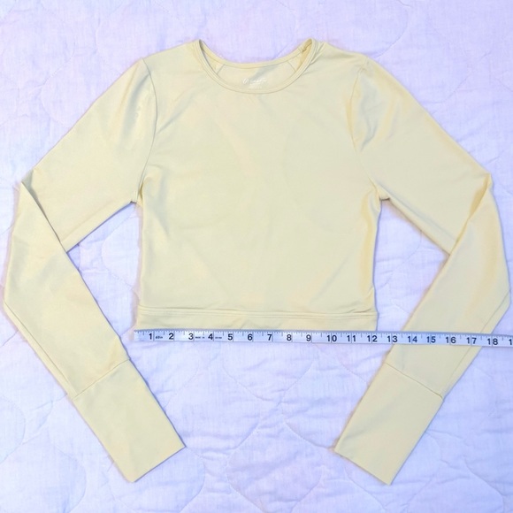 PacSun · NWT Yellow LA Hearts by PacSun Active All Out Long Sleeve Crop Top - Picture 8 of 13